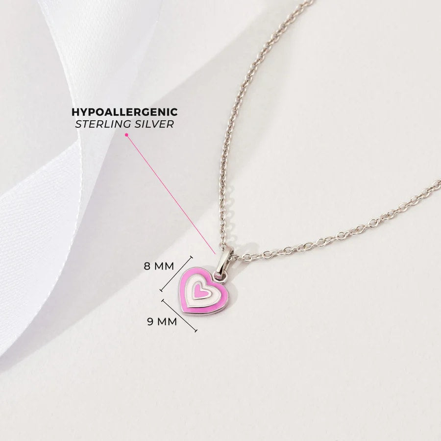 Lovestruck Heart Enamel Girls Pendant