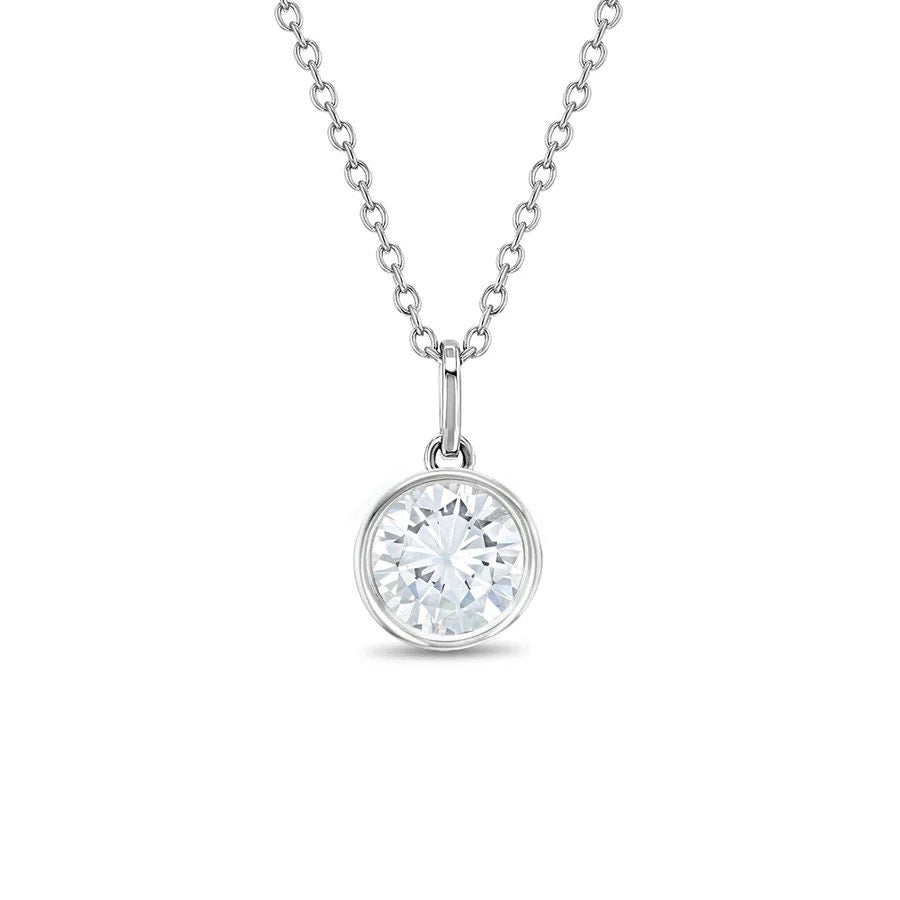 Birthstone Cubic Zirconia Girls Pendant Necklace