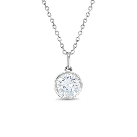 Birthstone Cubic Zirconia Girls Pendant Necklace