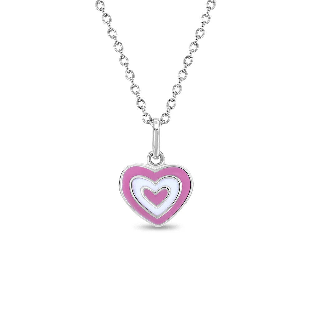 Lovestruck Heart Enamel Girls Pendant